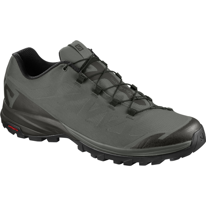 Salomon Israel OUTPATH - Mens Hiking Shoes - Grey/Black (XKAL-84057)